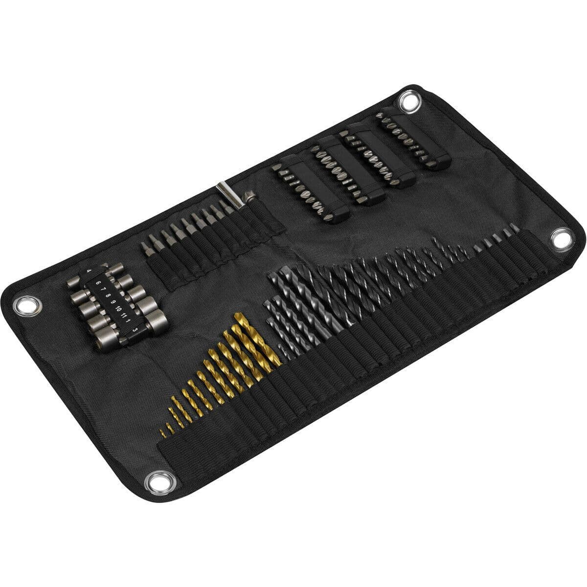 98 Piece Drill & Bit Accessory Set - 25 & 50mm Bits - Nut Driver - Countersink