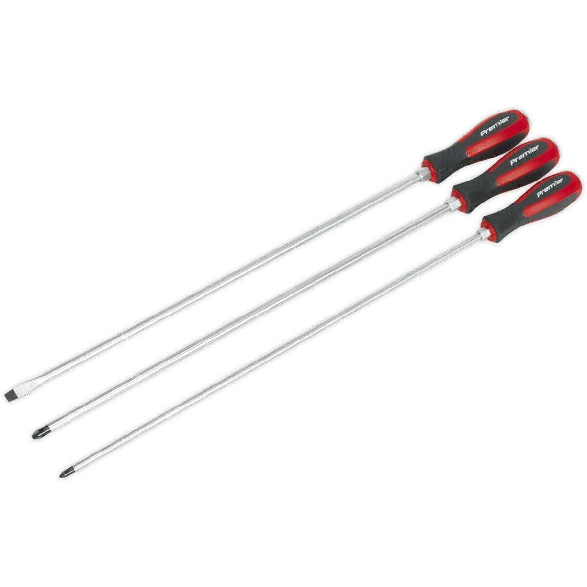 3 PACK Hammer Through Screwdriver Set 450mm EXTRA LONG Hammer Strike Caps