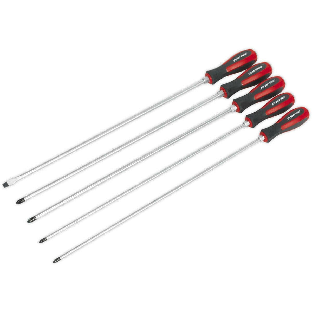 5 PACK Hammer Through Screwdriver Set 450mm EXTRA LONG Hammer Strike Caps