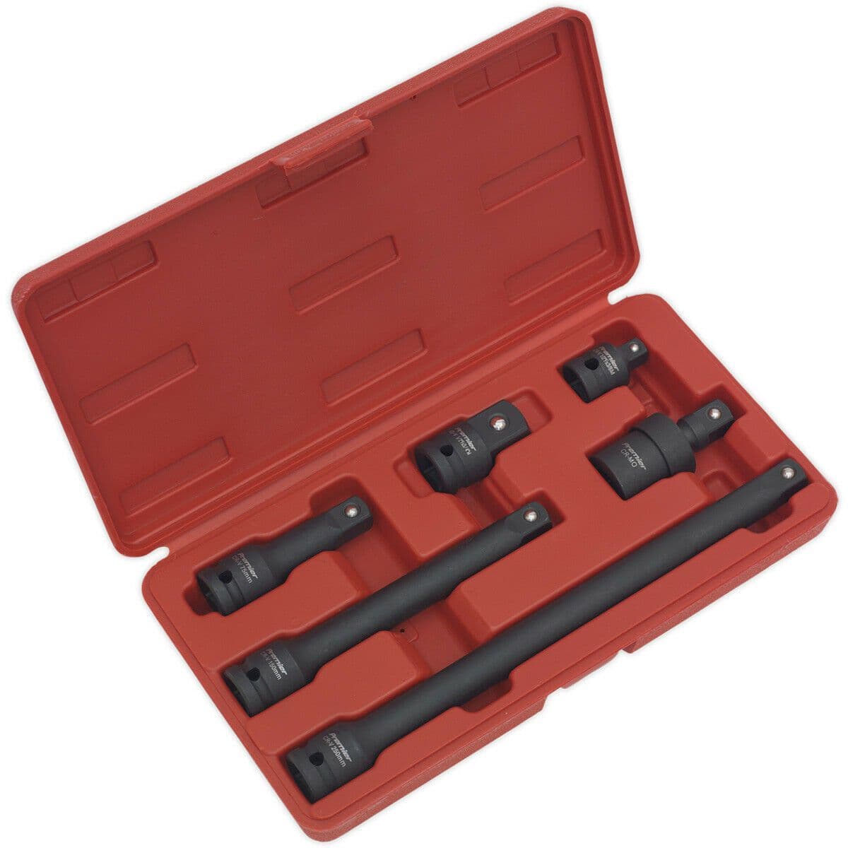 6 Piece Impact Adaptor & Extension Bar Set - 1/2" Sq Drive - Universal Joint