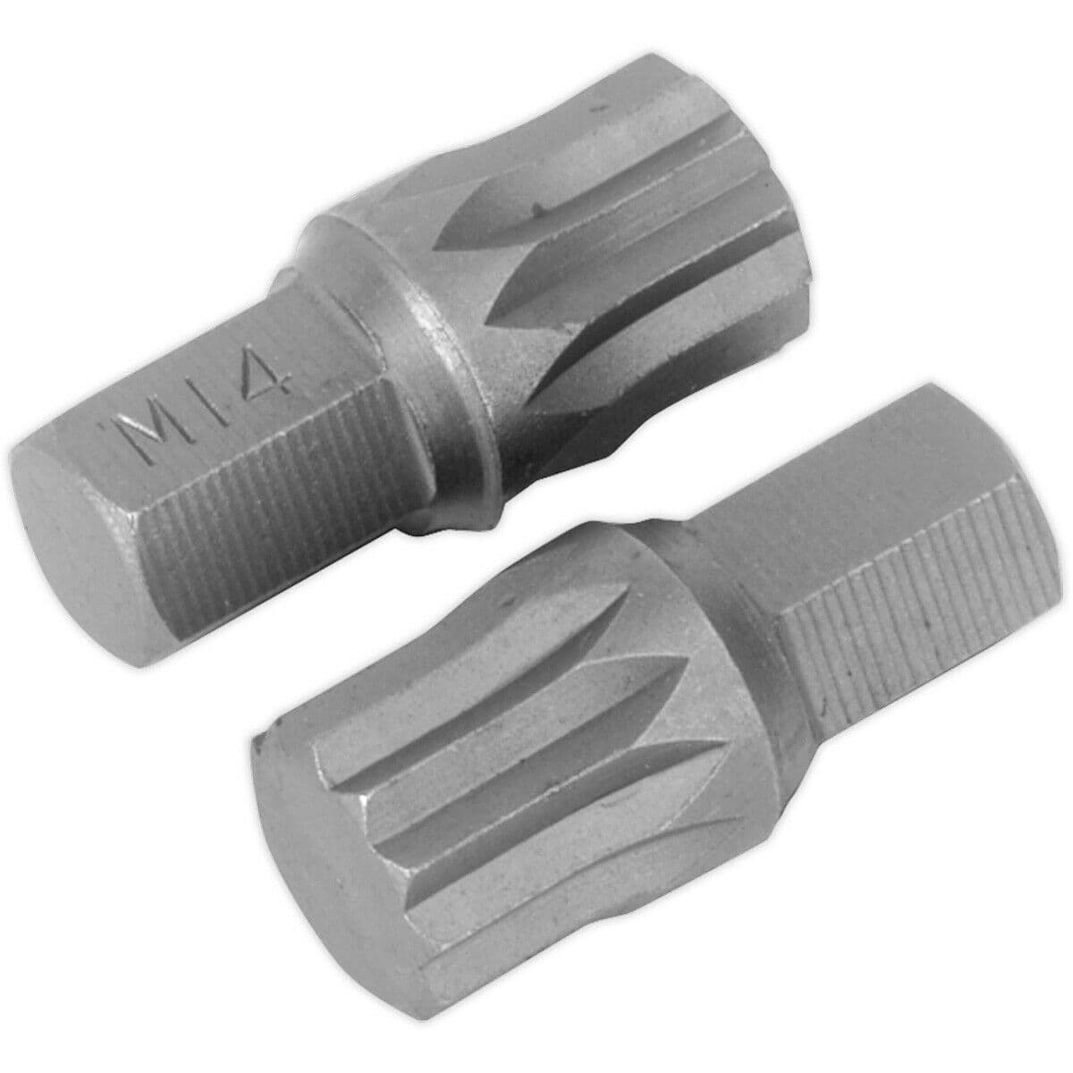2 PK M14 x 30mm Spline Bit Set 10mm Hex Spanner Drive FORD Bell Housing