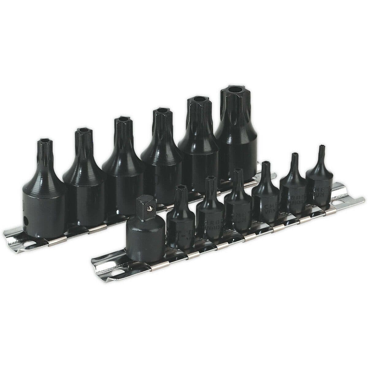 13 PACK TRX Star SECURITY Socket Bit Set 1 4" & 3 8" Square Drive OXIDE