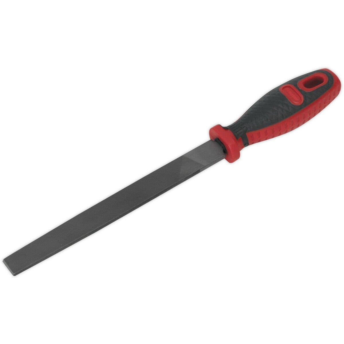 200mm Flat Taper Engineers File Double Cut Coarse Comfort Grip Handle