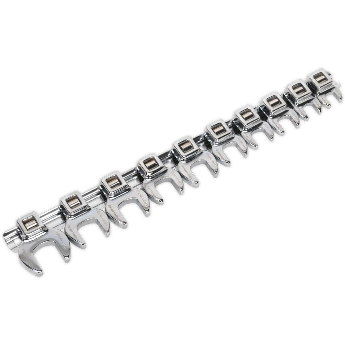 10pc Open Ended Crows Foot Nut Spanner Socket Set 3 8" Square Drive Ratchet
