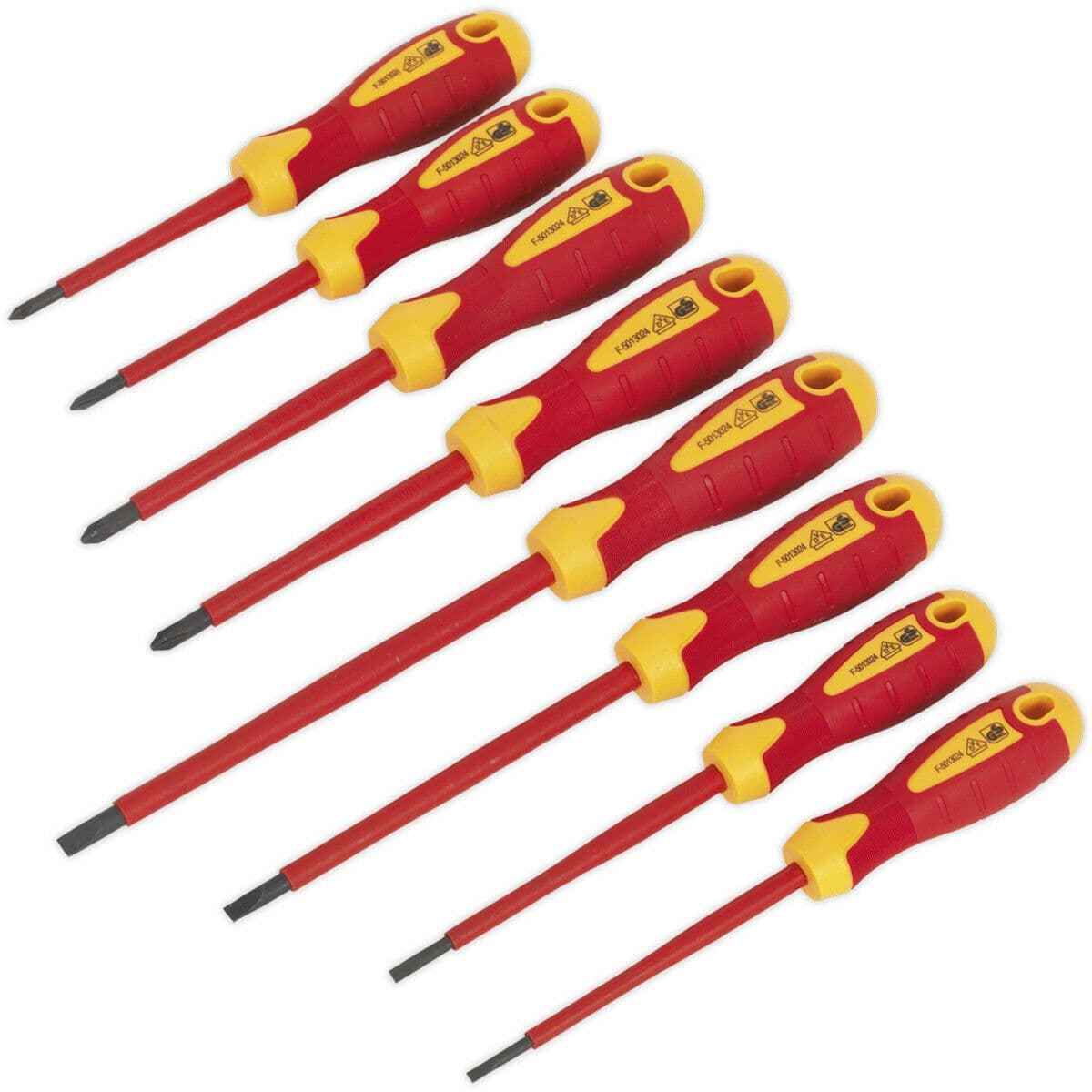8 PACK VDE Screwdriver Set 1000V AC Shock Proof Insulated Shafts Comfort Grip