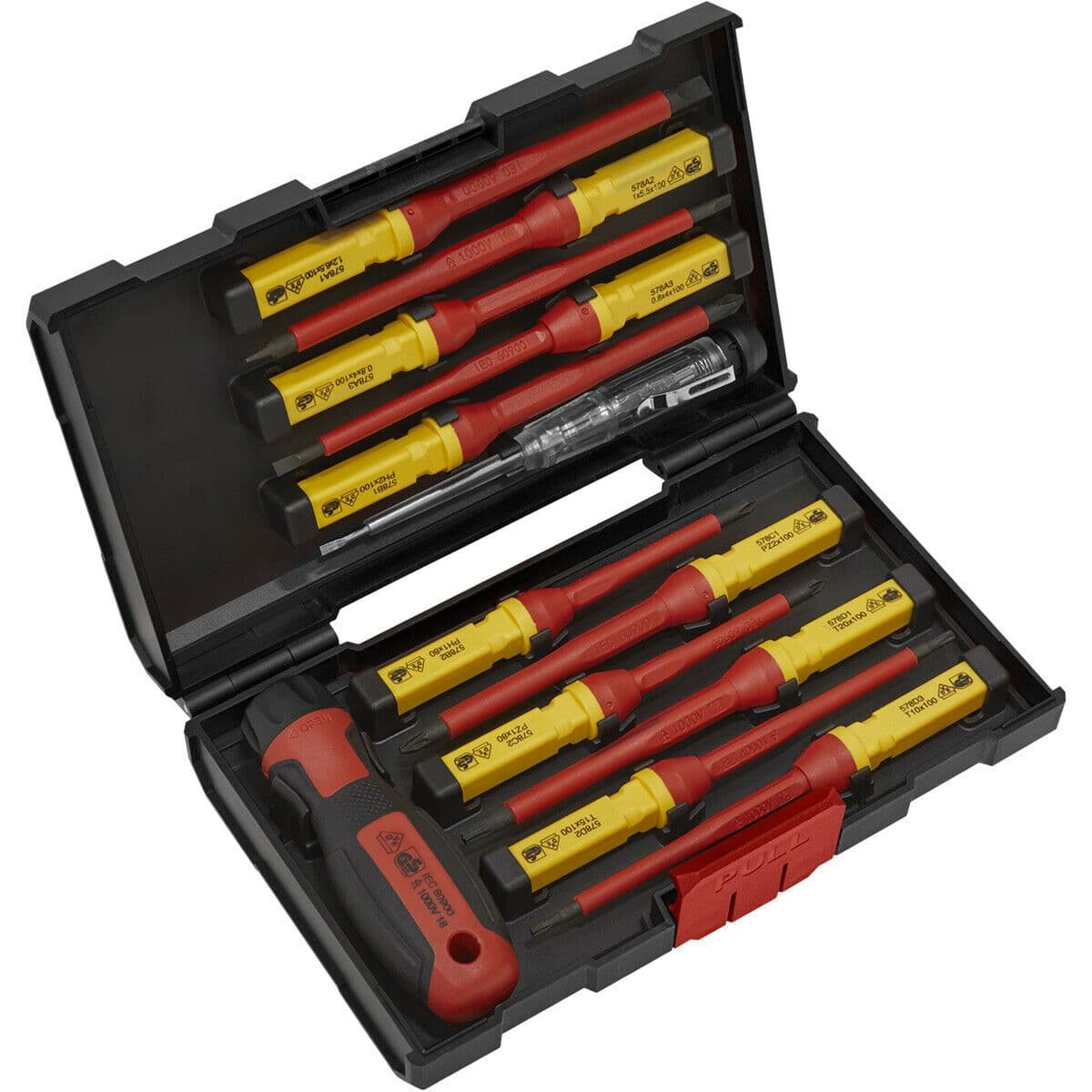 13 PACK Interchangeable VDE Screwdriver Set 1000V Shock Proof Insulated Shaft