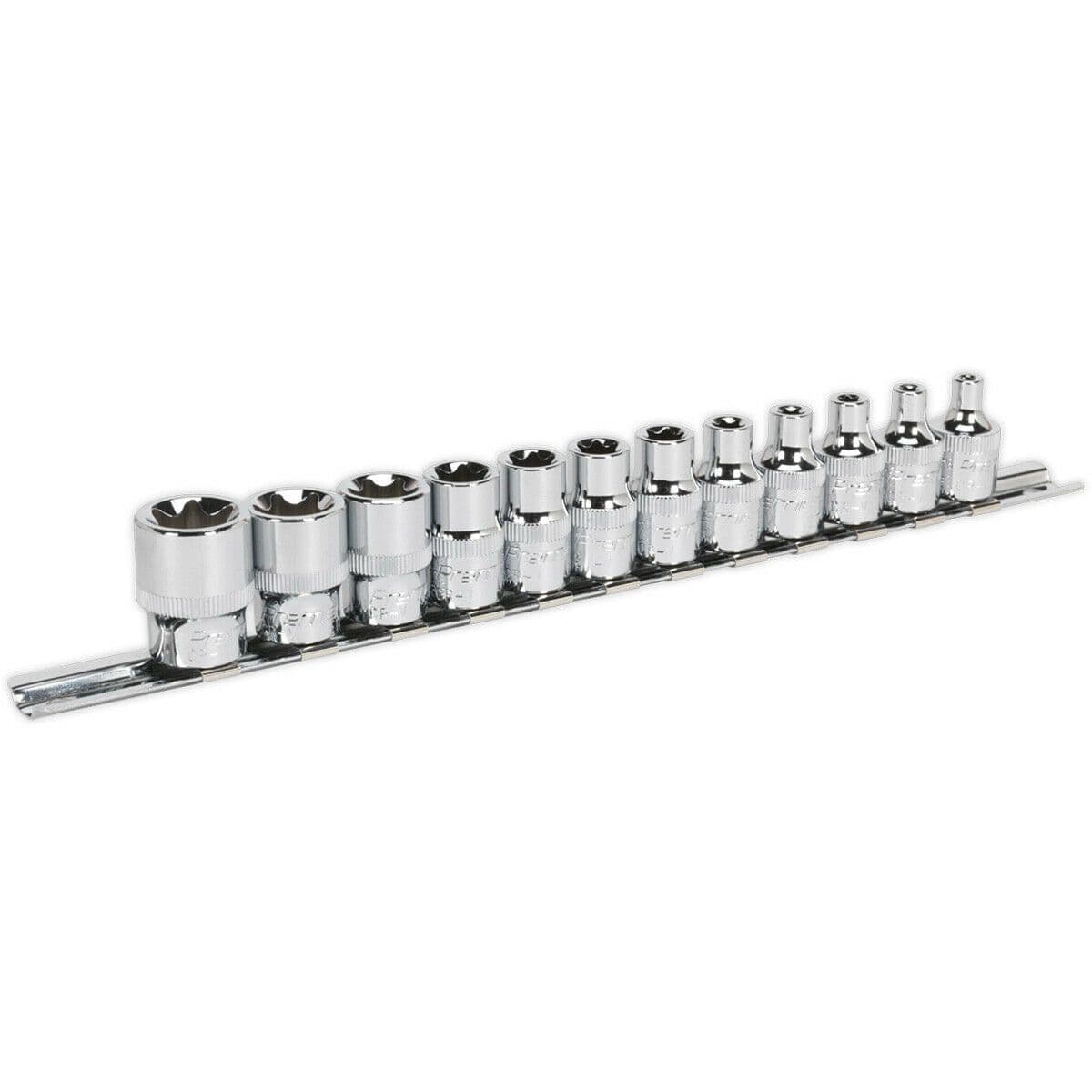 12 PACK TRX Star Female Socket Set 3 8" Square Drive E4 to E20 TORX Knurled