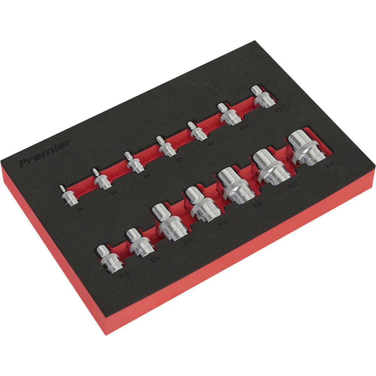 14 PACK TRX Star Socket Set 1 4" 3 8" 1 2" Square Drive Chrome Vanadium Steel