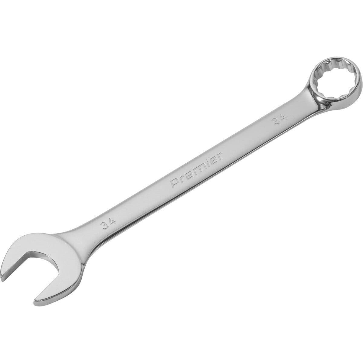 34mm EXTRA LARGE Combination Spanner Open Ended & 12 Point Metric Ring Wrench