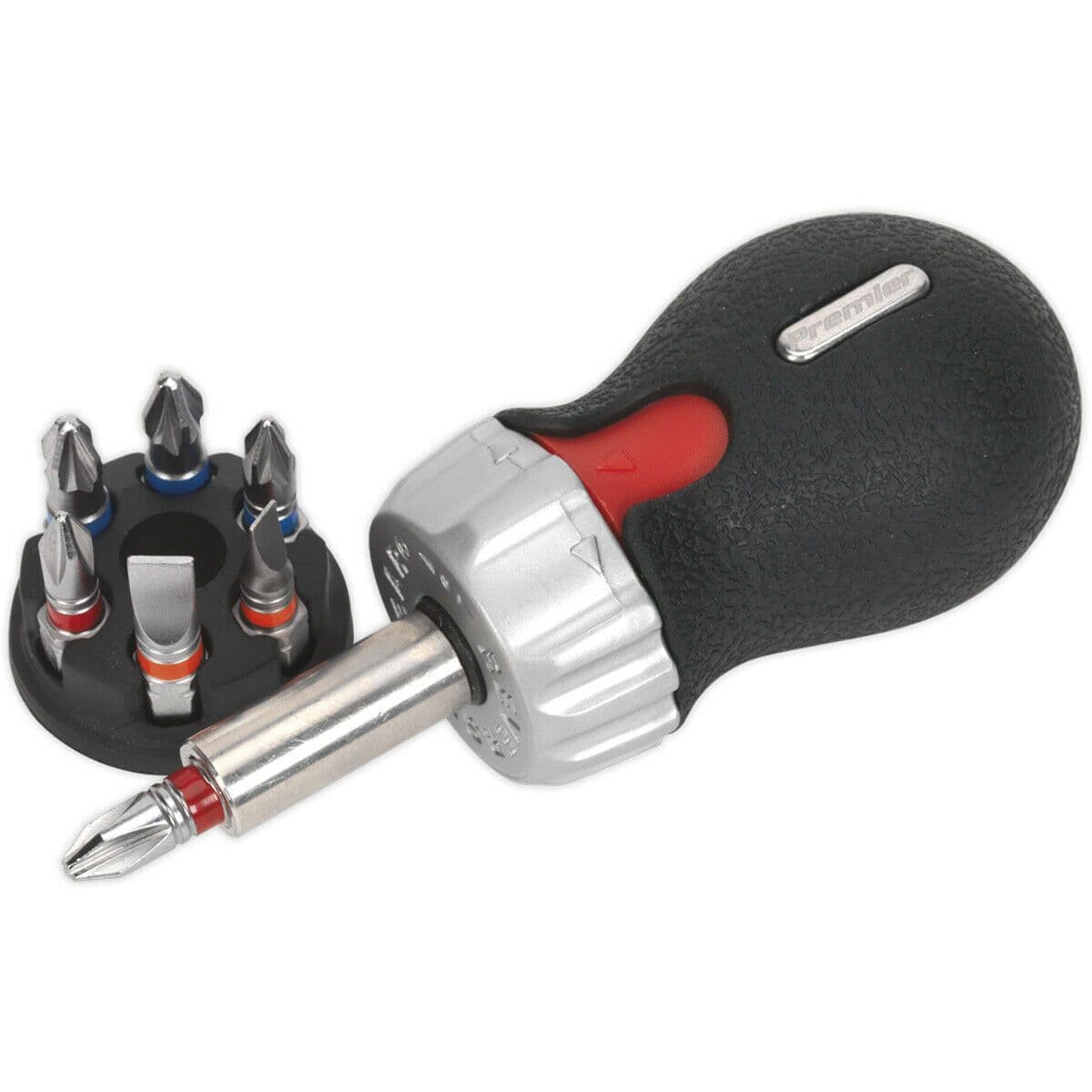 8 PACK Stubby Fine Tooth Ratchet Screwdriver Set S2 Steel Bits Reversible
