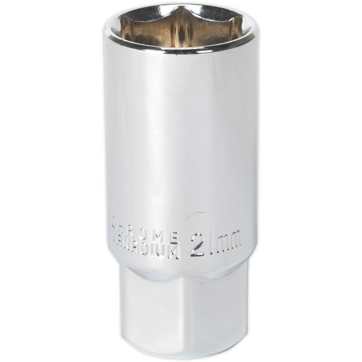 21mm Spark Plug Socket - 1/2 Inch Sq Drive - Chrome Vanadium Steel - Magnetic