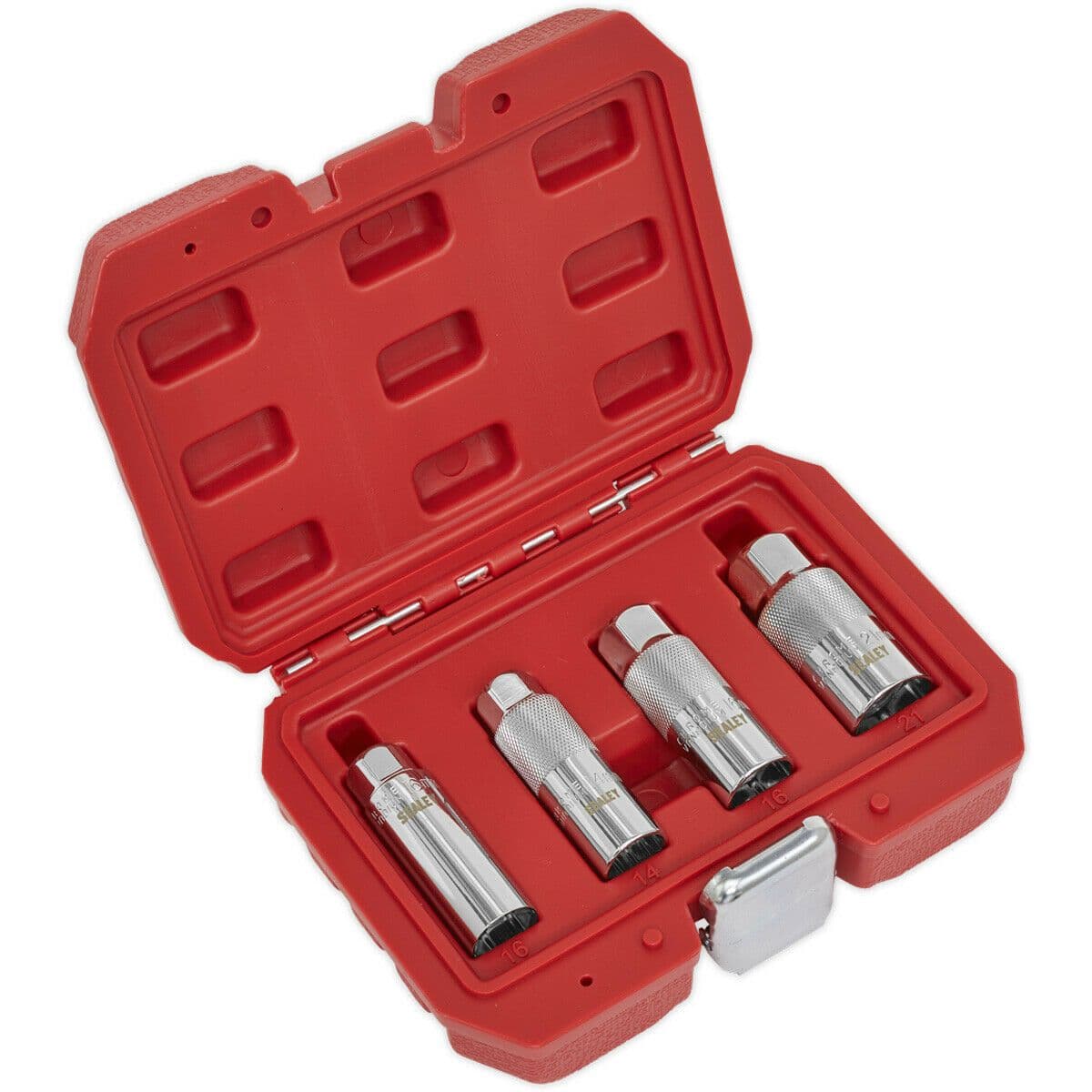 4 Piece Spark Plug Socket Set 3 8" Sq Drive WallDrive Sockets Forged Steel