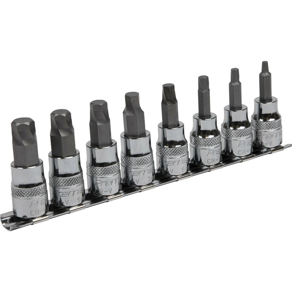 8pc METRIC Hex Key Socket Bit Set 3 8" Square Drive Damaged & Stripped Bolts