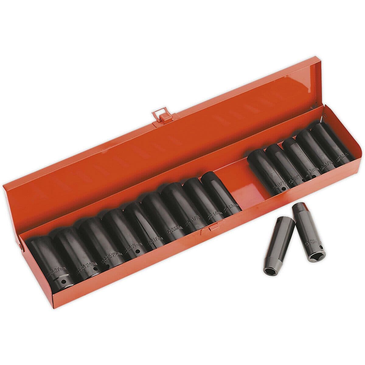 16 Piece PREMIUM Impact Socket Set 1 2" Sq Drive Deep Sockets High Torque