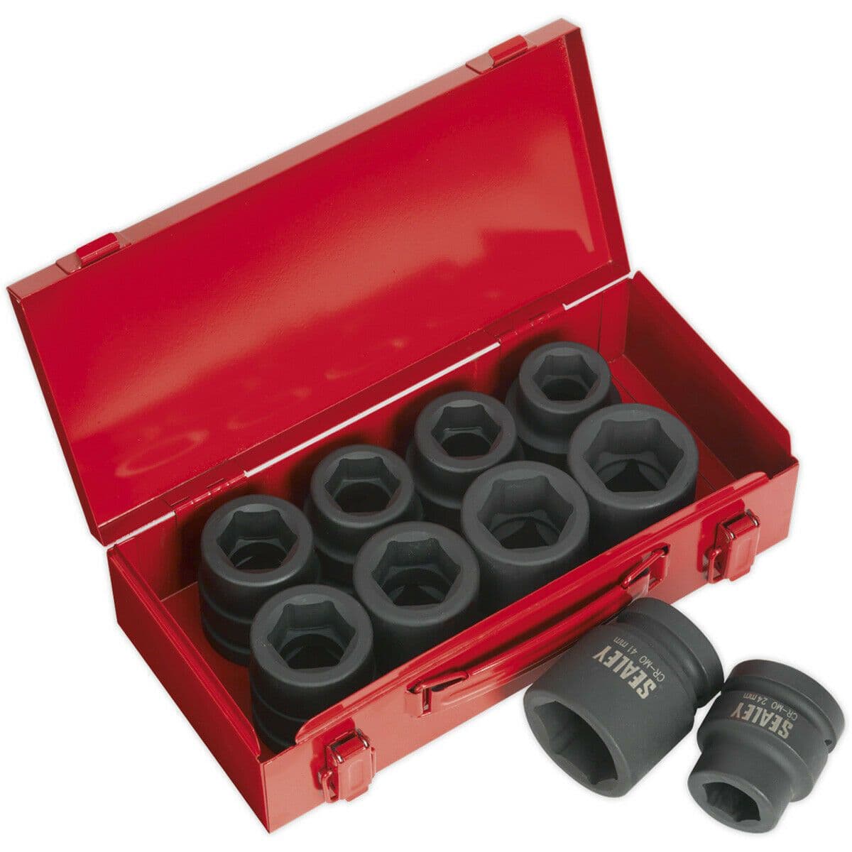 10 Piece PREMIUM Impact Socket Set 1" Sq Drive High Torque Chromoly Steel