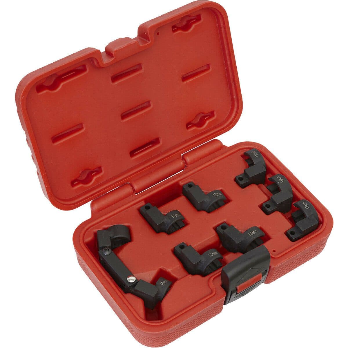 9 Piece Injector Pipe Socket Set Flexible 3 8" Sq Drive Crows Foot Injector