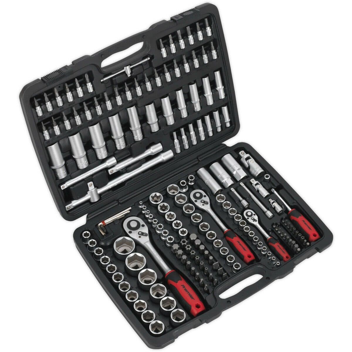 172pc PREMIUM Socket Bit & Ratchet Handle Set 1 4" 3 8" 1 2" Drive 6 Point