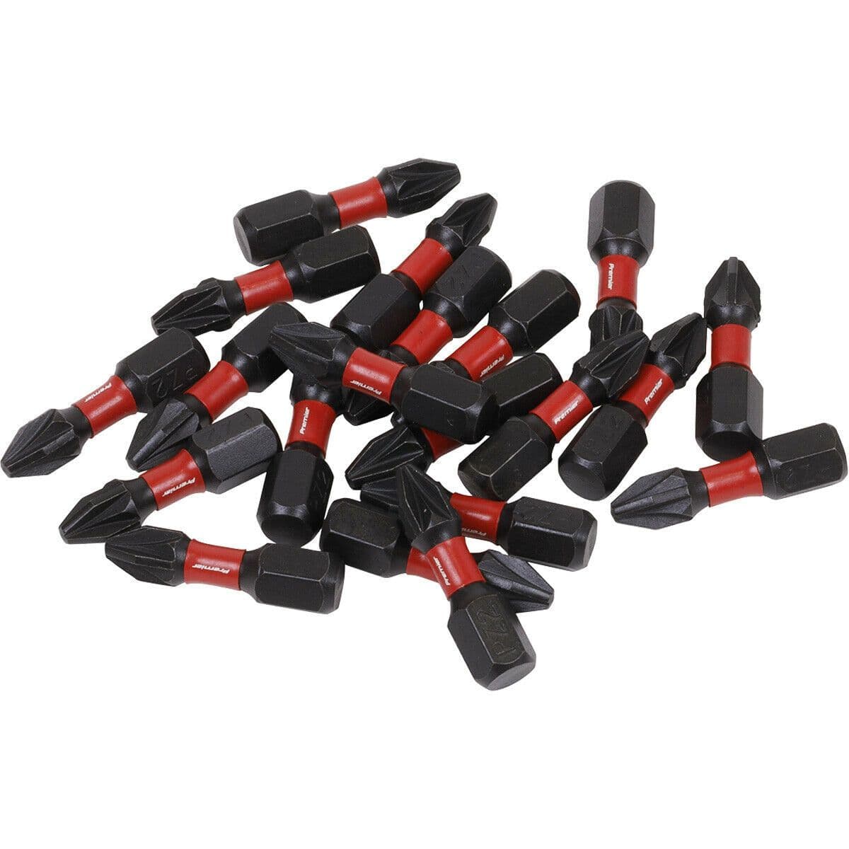 20 Piece 25mm Pozi Head #2 Impact Power Tool Bit Set - S2 Steel Drill Bits