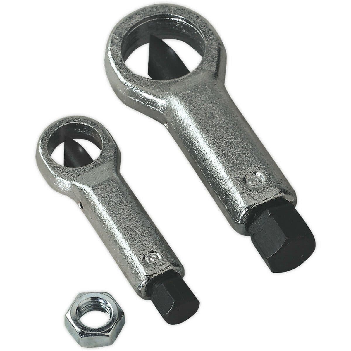 2 Piece Nut Splitter Set - Hardened & Tempered - Chromoly Steel Blades