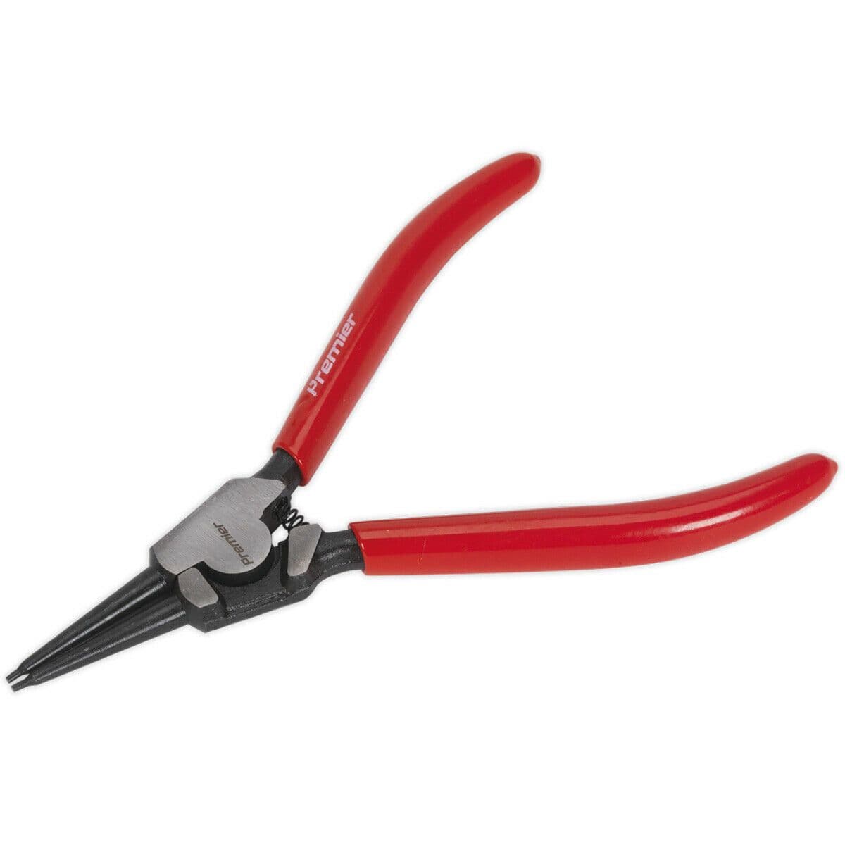 180mm Straight Nose External Circlip Pliers Spring Loaded Jaws Non Slip Tips
