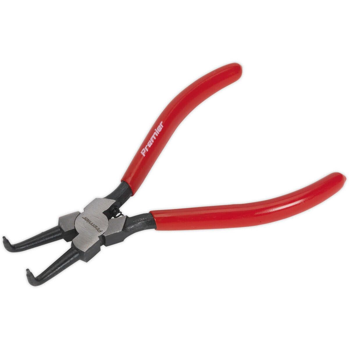 180mm Bent Nose Internal Circlip Pliers Spring Loaded Jaws Non Slip Tips