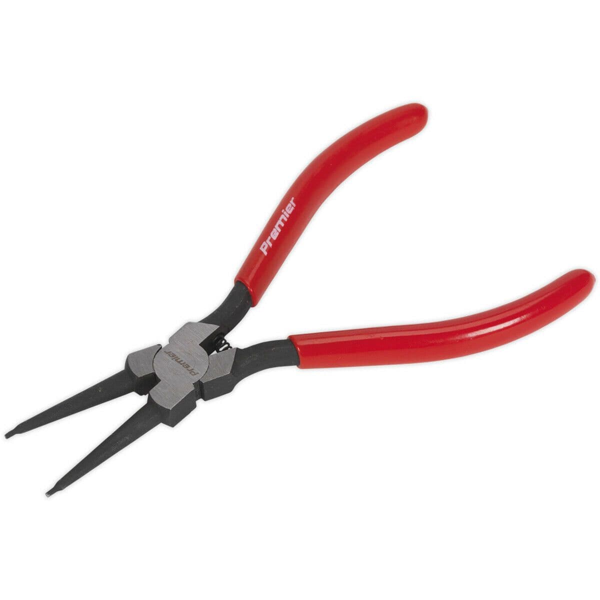 180mm Straight Nose Internal Circlip Pliers Spring Loaded Jaws Non Slip Tips
