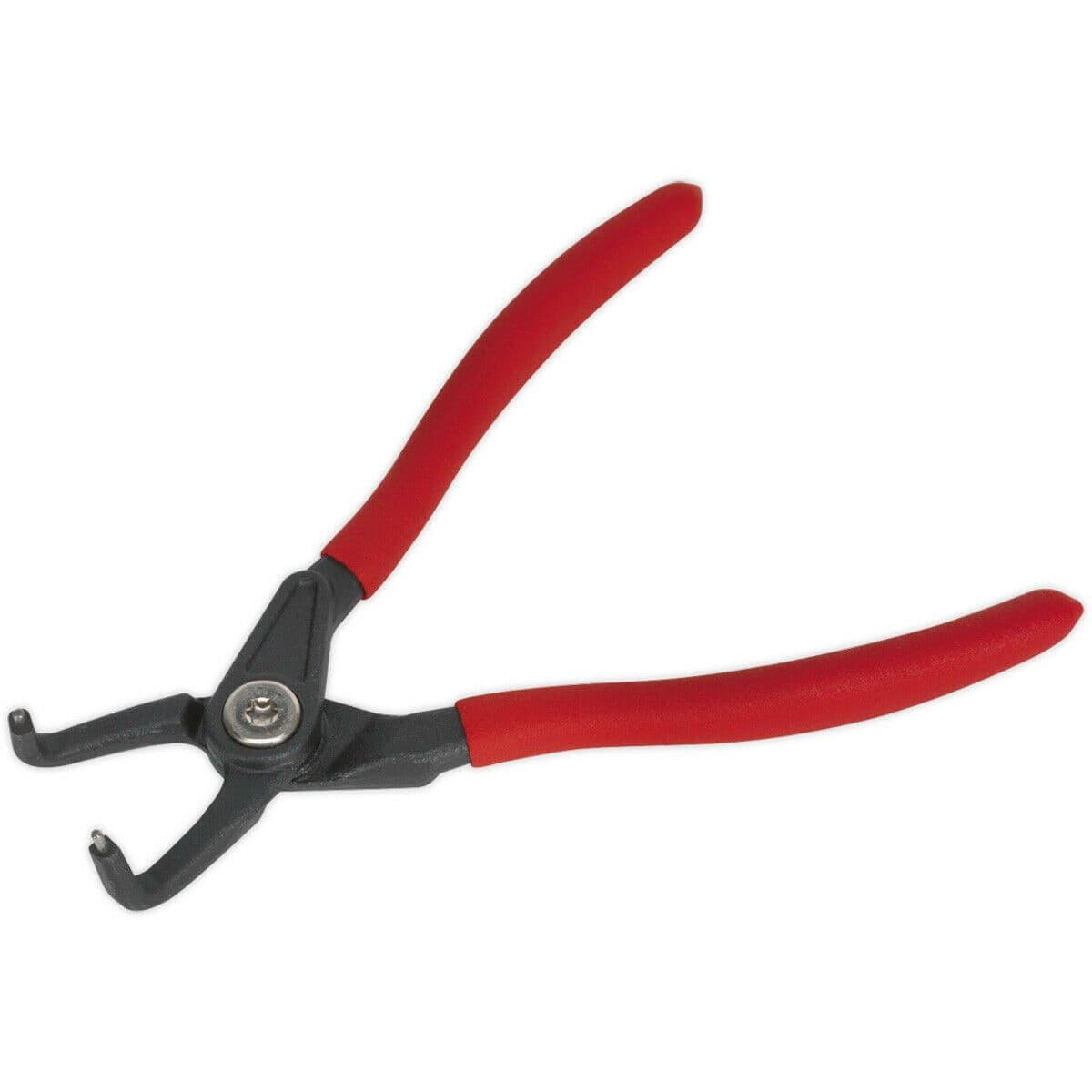 170mm Bent Nose Internal Circlip Pliers Spring Loaded Jaws Non Slip Tips