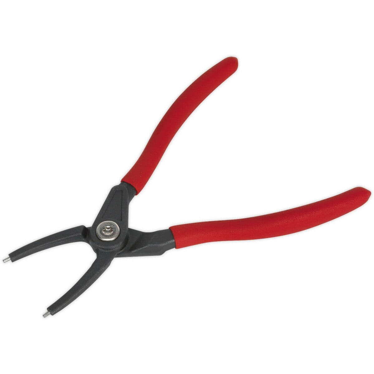 170mm Straight Nose Internal Circlip Pliers Spring Loaded Jaws Non Slip Tips