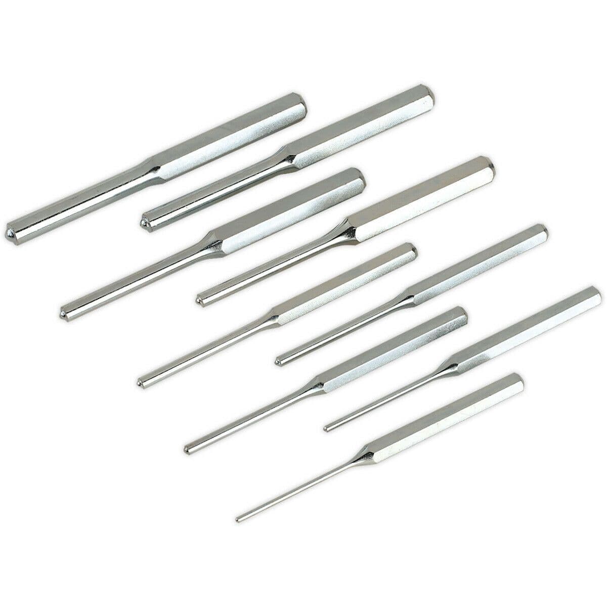 9 Pc Parallel Roll Pin Punch Set Hardened & Tempered Steel Punches Metric