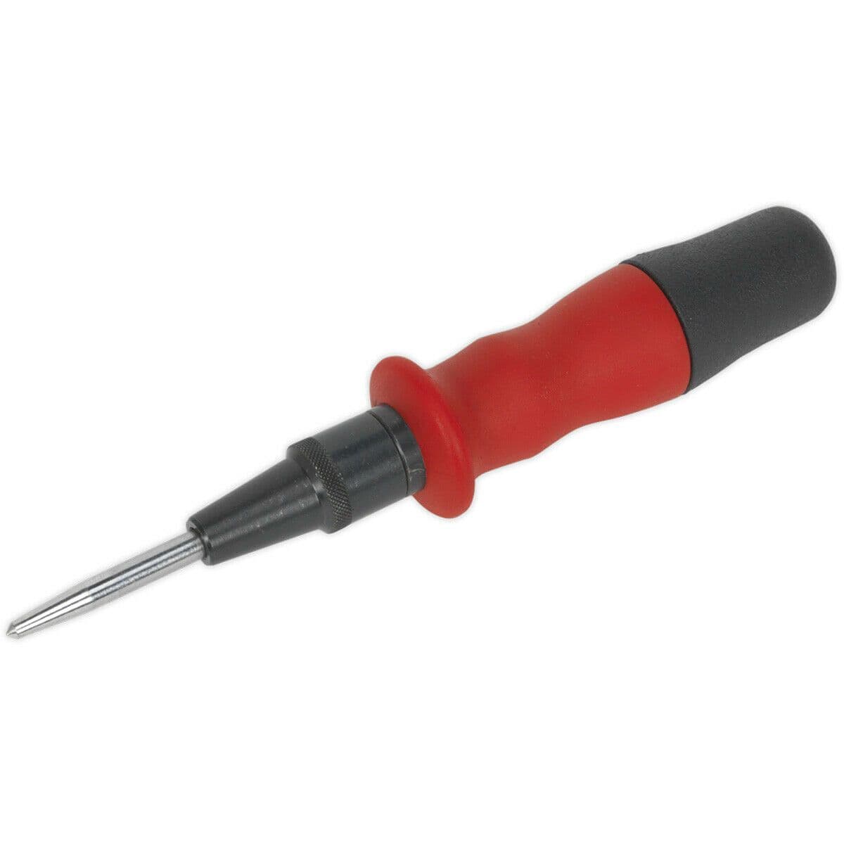 160mm Sheathed Automatic Centre Punch Hardened Tip Comfort Grip Handle