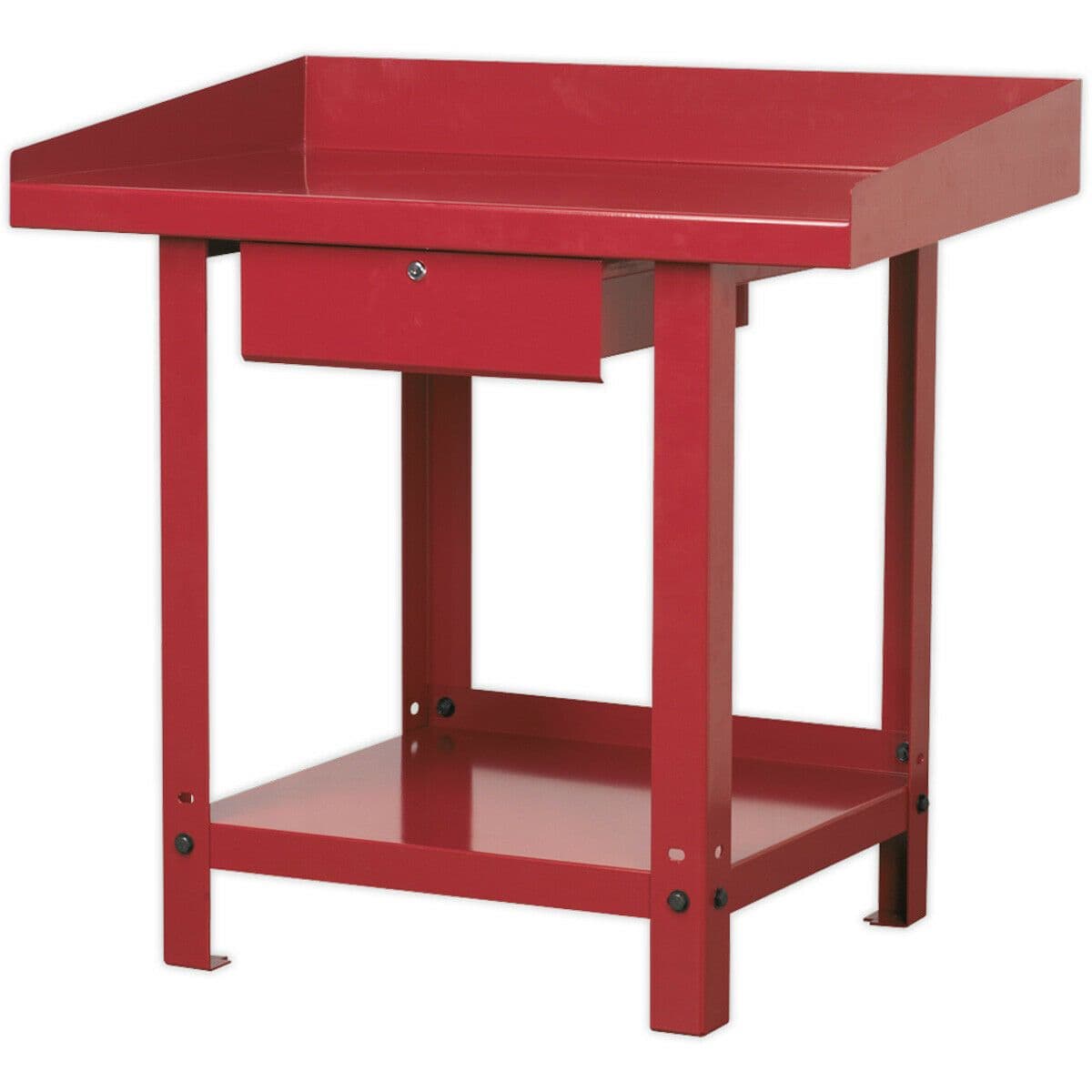 1m x 0.65m Steel Workbench & Lockable Draw Bottom Shelf Storage Work Station