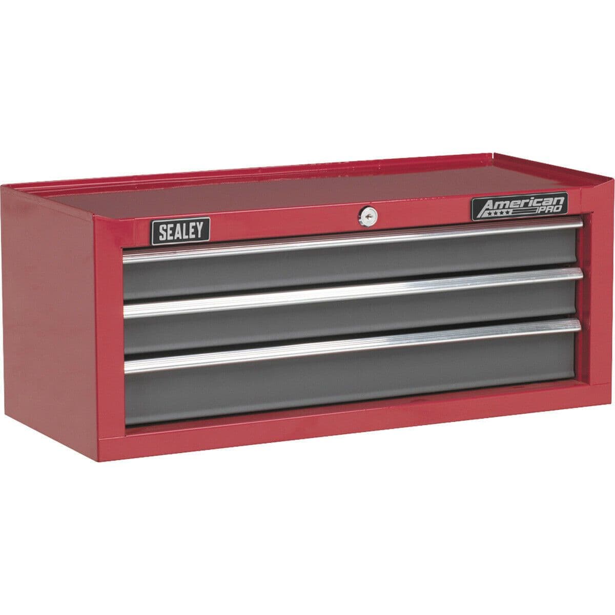 605 x 260 x 250mm 3 Drawer MID BOX Tool Chest Lockable Storage Unit Cabinet