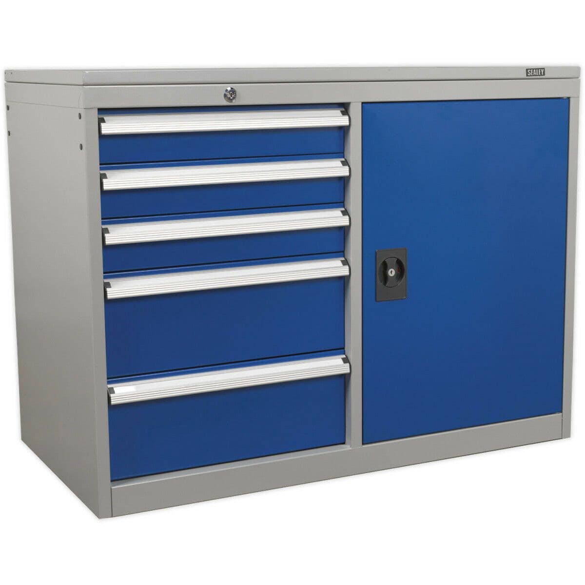 Industrial Tool Storage Cabinet 5 Drawers & 1 Shelf Locker Heavy Duty