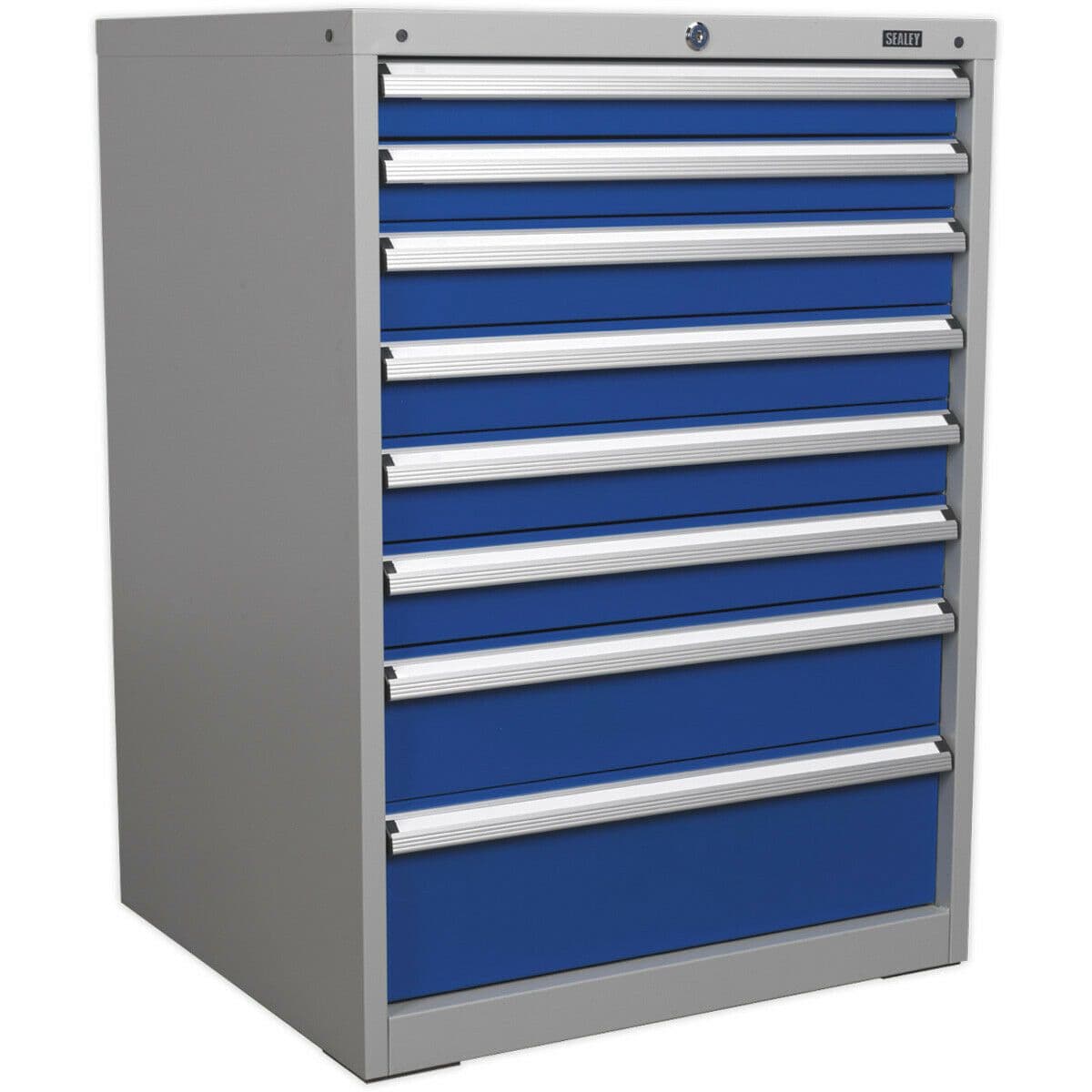 8 Drawer Industrial Cabinet 725 x 655 x 1000mm Heavy Duty Drawer Slides
