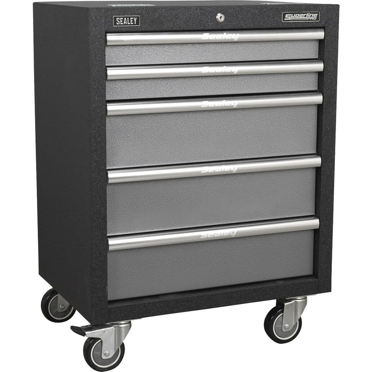 650mm Modular 5 Drawer Mobile Cabinet Ball Bearing Slides Swivel Castors