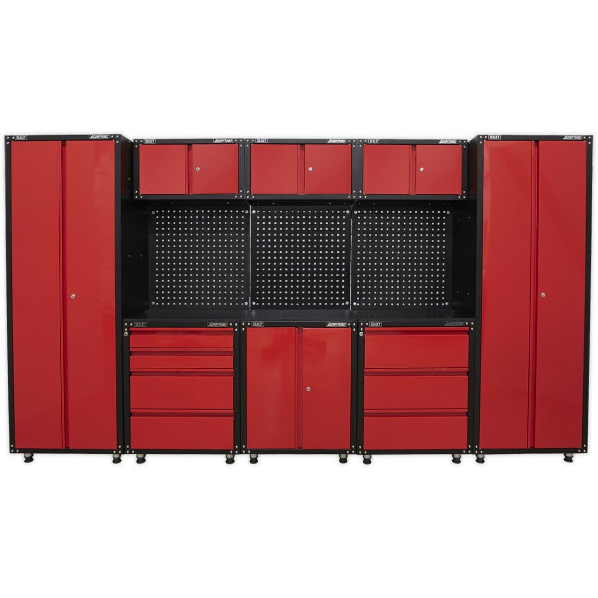 Premium 3.3m Modular Garage Storage System Heavy Duty Workshop Cabinets