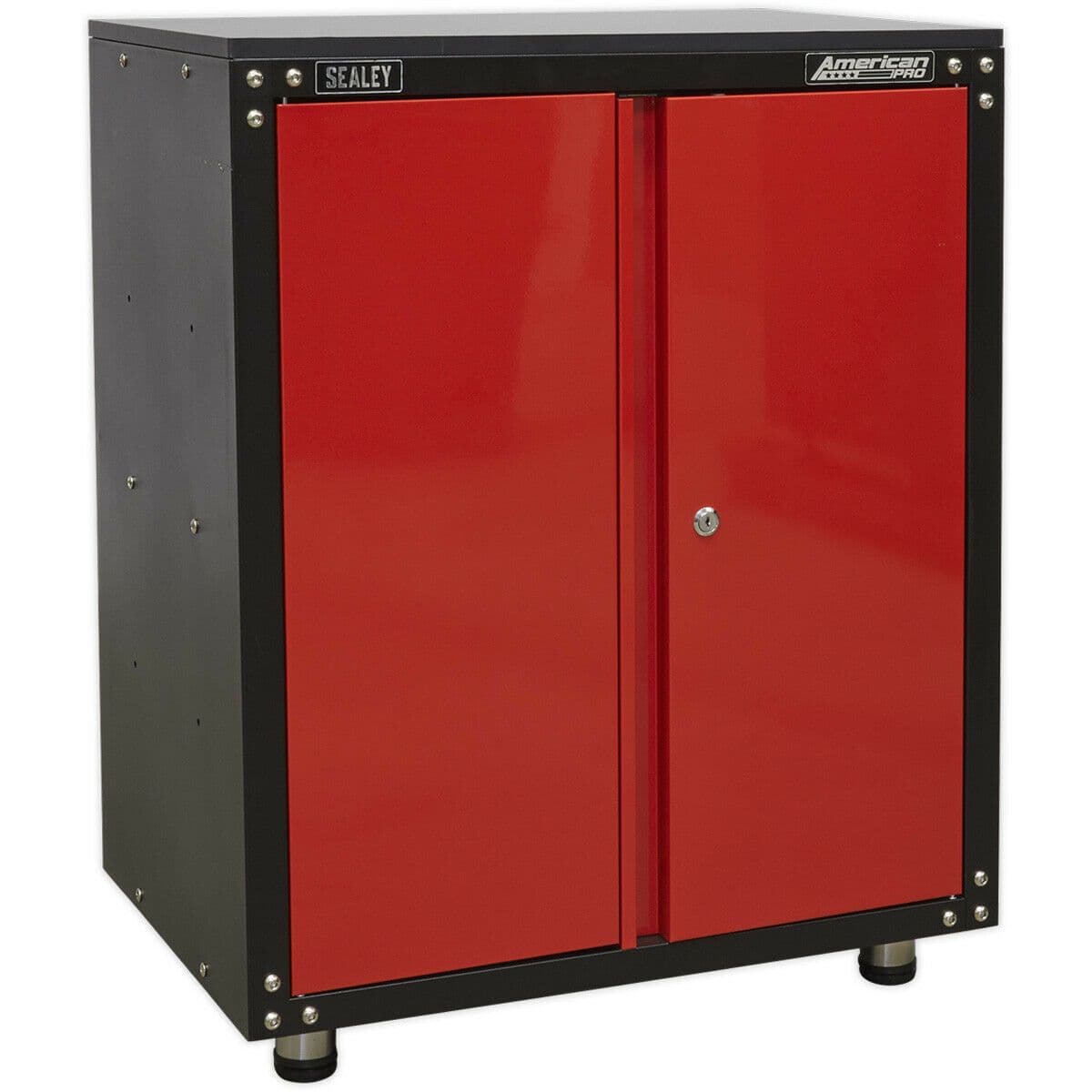 Modular 2 Door Cabinet Worktop 665 x 460 x 820mm Locking Storage System