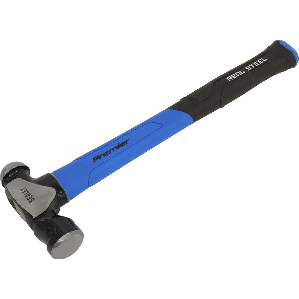 32oz Ball Pein Hammer - Fibreglass Shaft - Drop Forged Steel - Rubber Grip