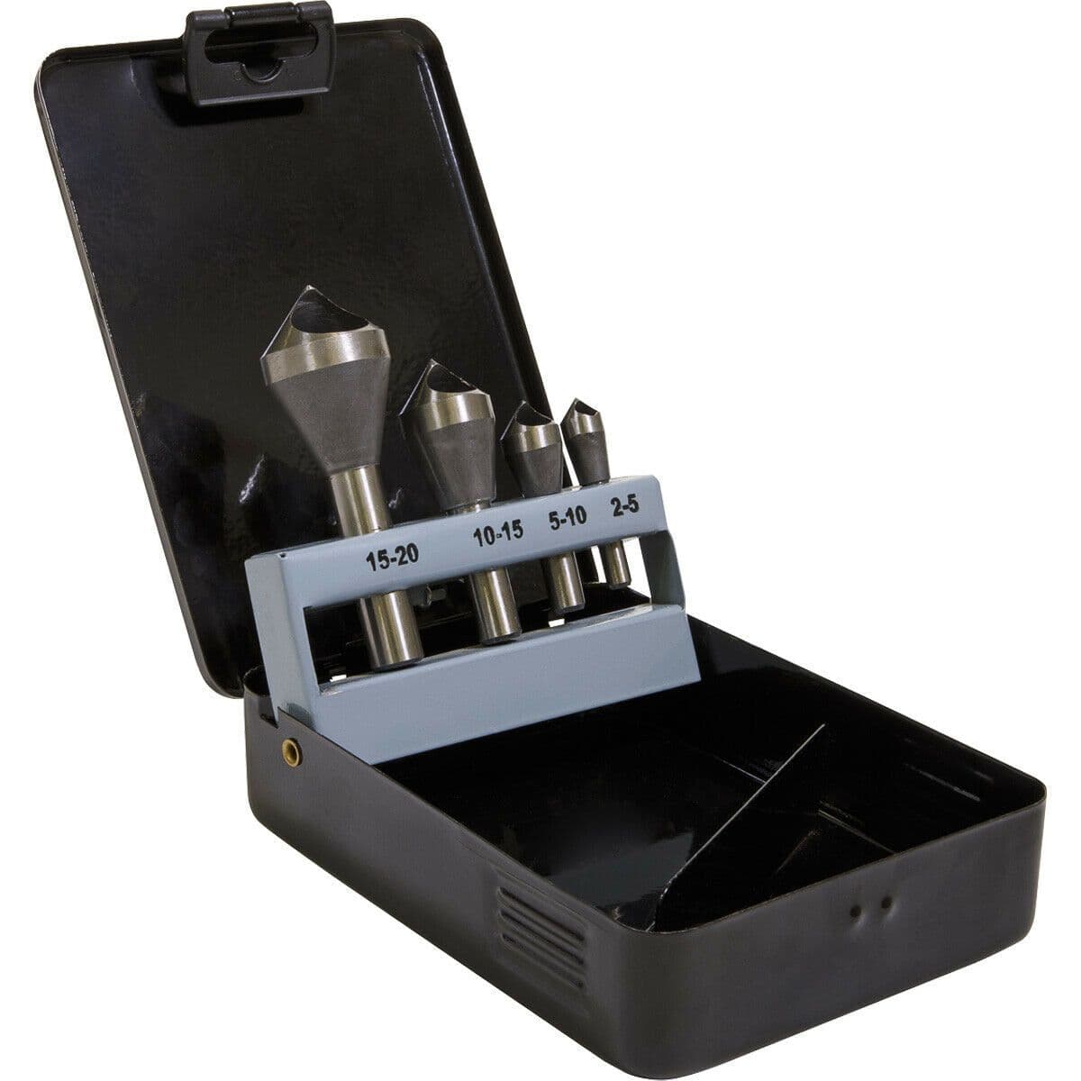 4 Piece Slotted Deburring Countersink Drill Bit Set 90 Degree 2 to 20mm