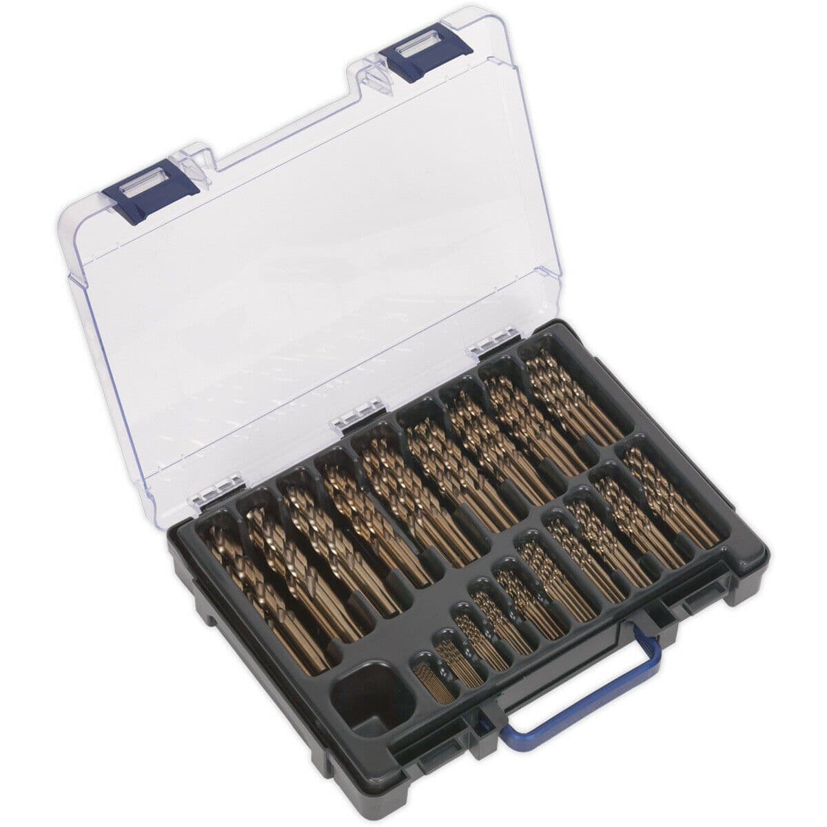 170 Piece Fully Ground HSS Cobalt Drill Bit Set 1mm to 10mm Split Point Tips