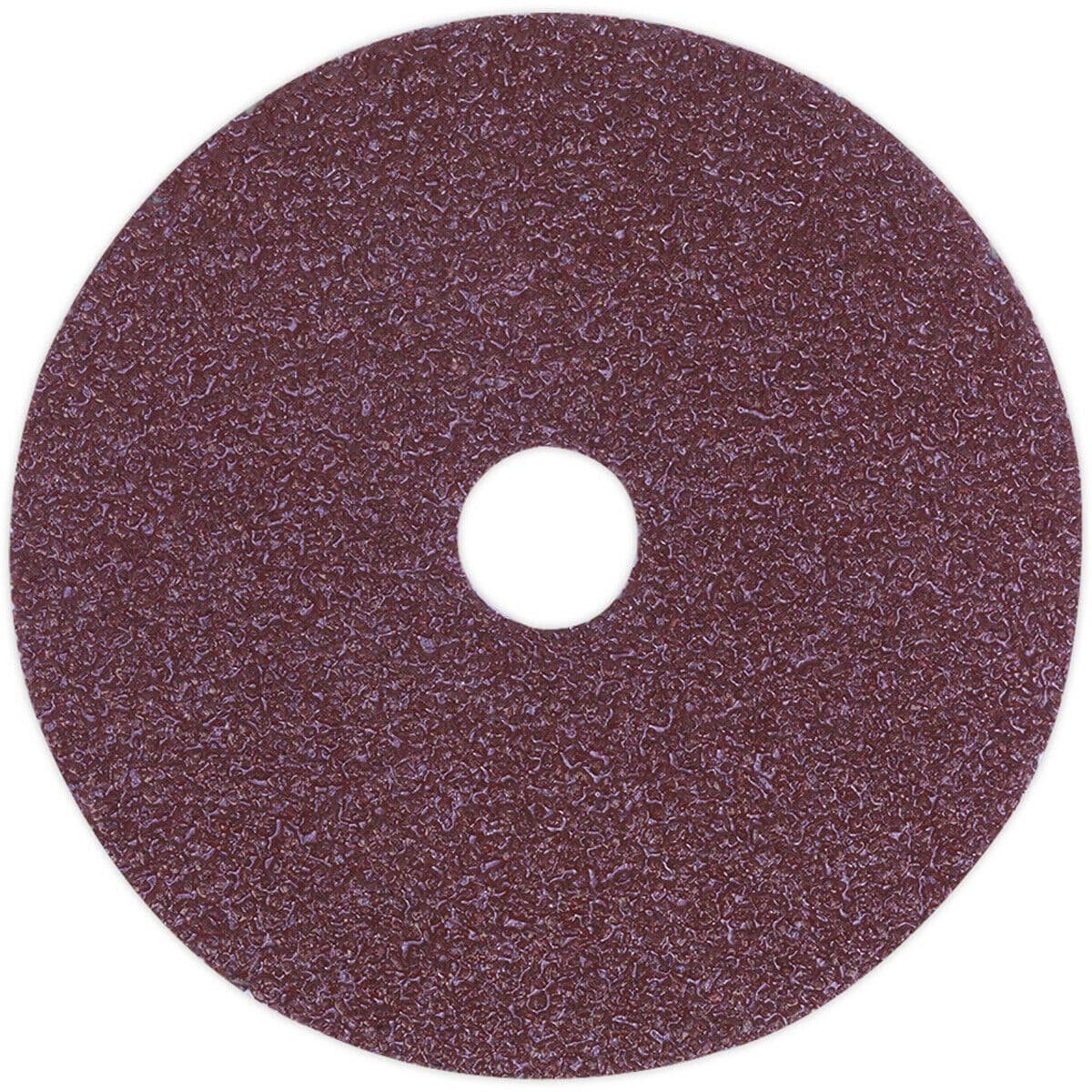 25 PACK 100mm Fibre Backed Sanding Discs 36 Grit Aluminium Oxide Round Sheet