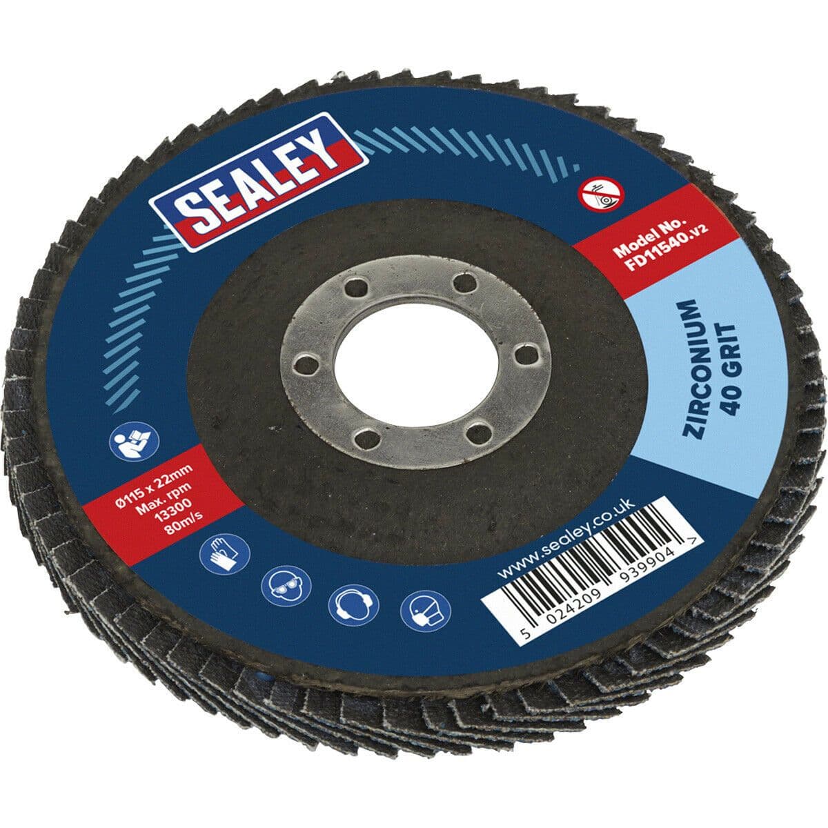 115mm Zirconium Flap Disc 22mm Bore Depressed Centre Disc 40 Grit