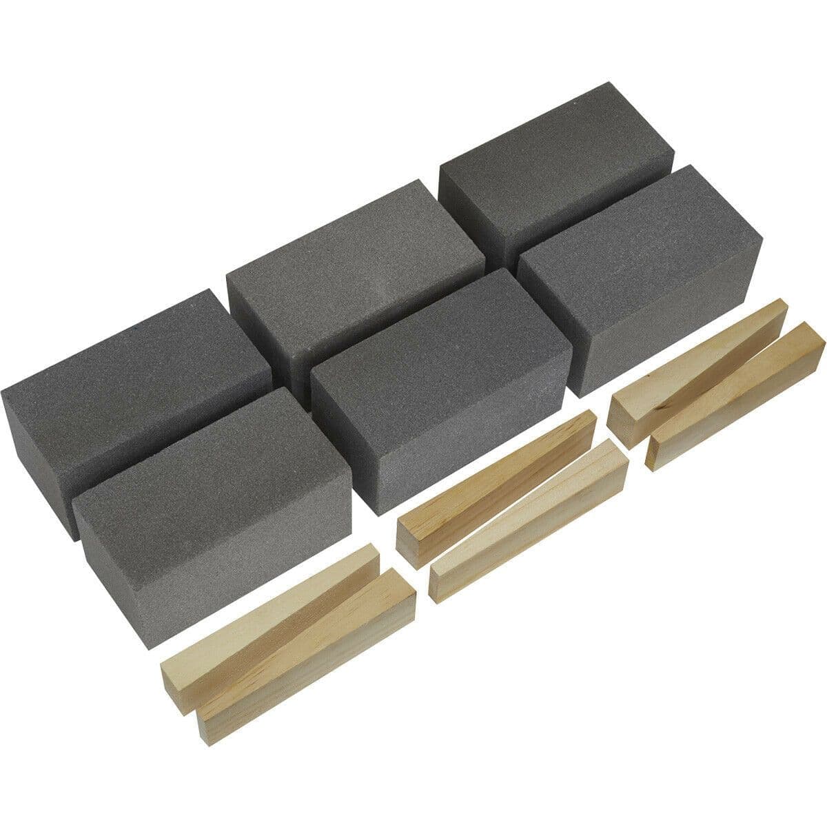 6 PACK Silicon Carbide Floor Grinding Block 50 x 50 x 100mm 120 Grit