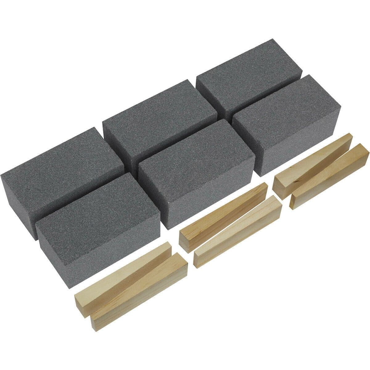 6 PACK Silicon Carbide Floor Grinding Block - 50 x 50 x 100mm - 60 Grit
