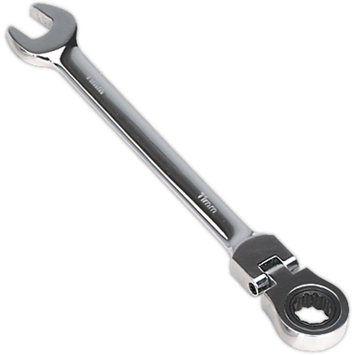 11mm Flexible Ratchet Combination Spanner Flexible Ring Head Chrome Vanadium