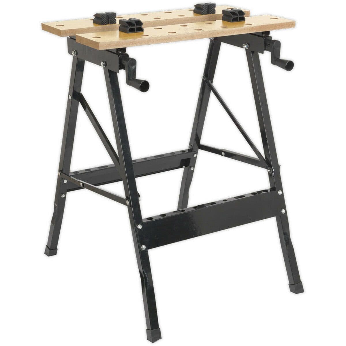 Folding Portable Workbench - 235mm Capacity Jaw Grips - Sawing Drilling Sanding