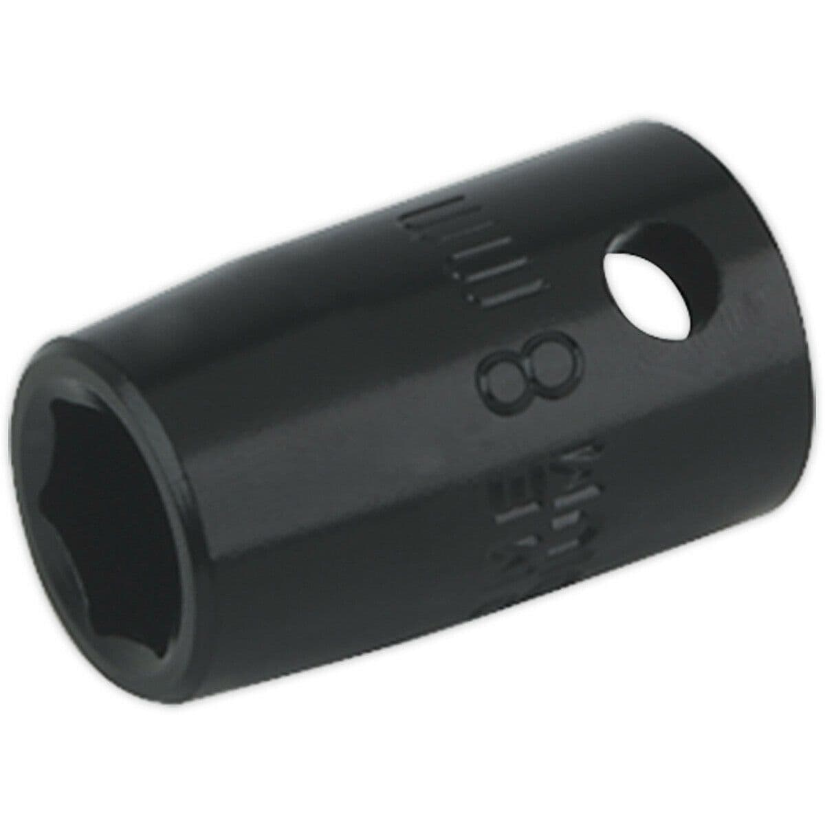 8mm Forged Impact Socket - 3/8 Inch Sq Drive - Chrome-Vanadium Wrench Socket