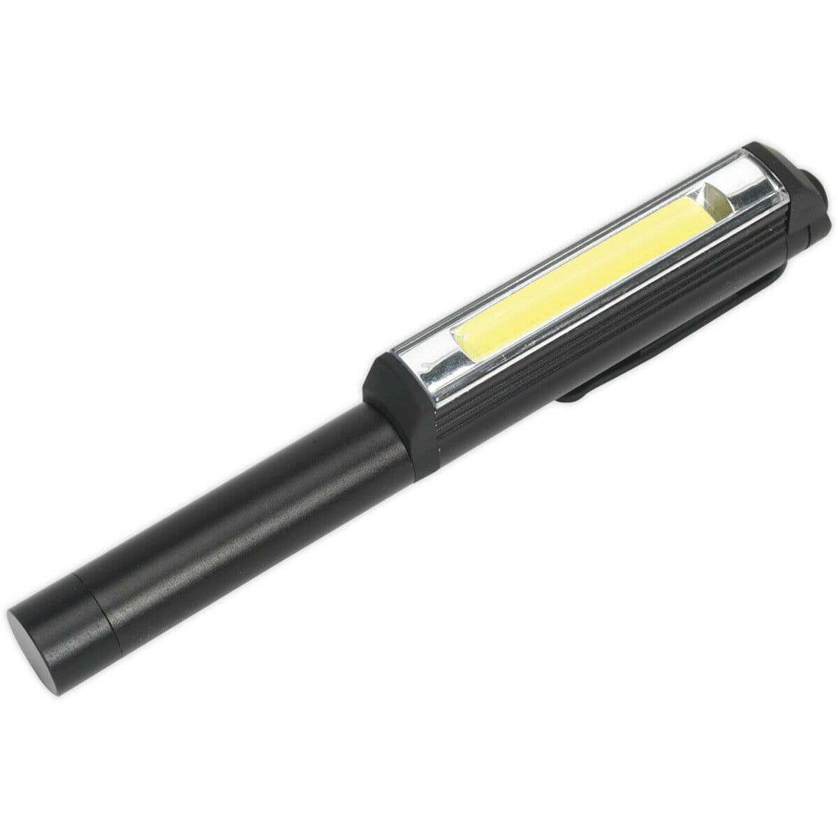 Magnetic Aluminium Penlight Torch 3W COB LED 3 x AAA Battery Powered