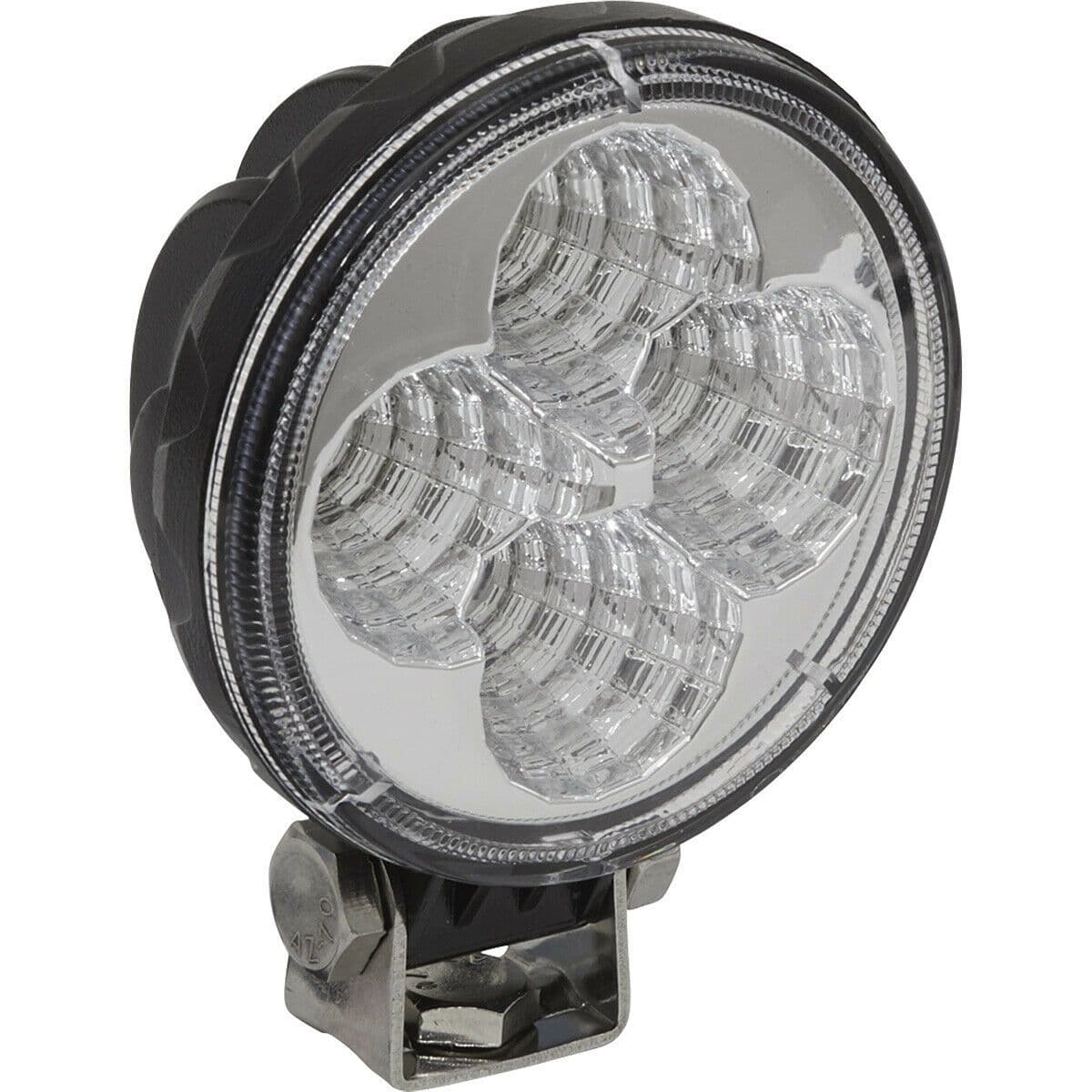 Waterproof Work Light & Mounting Bracket 12W SMD LED 80mm Round Flash Torch