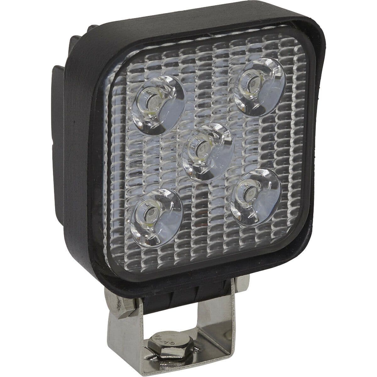 Waterproof Work Light & Mounting Bracket 15W SMD LED 83mm Square Flash Torch